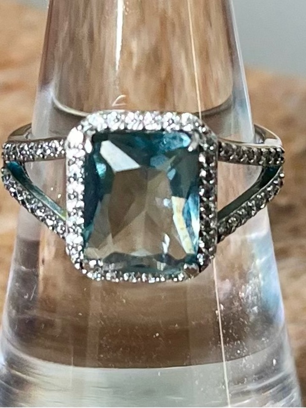 Bomb Party RETRO RBP Blue Stone .925 Solid Sterling Silver Ring HTF
